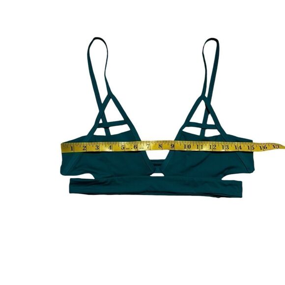 Tavik Swimwear Dark Teal Green Double Lined Bikini Top - Picture 10 of 11
